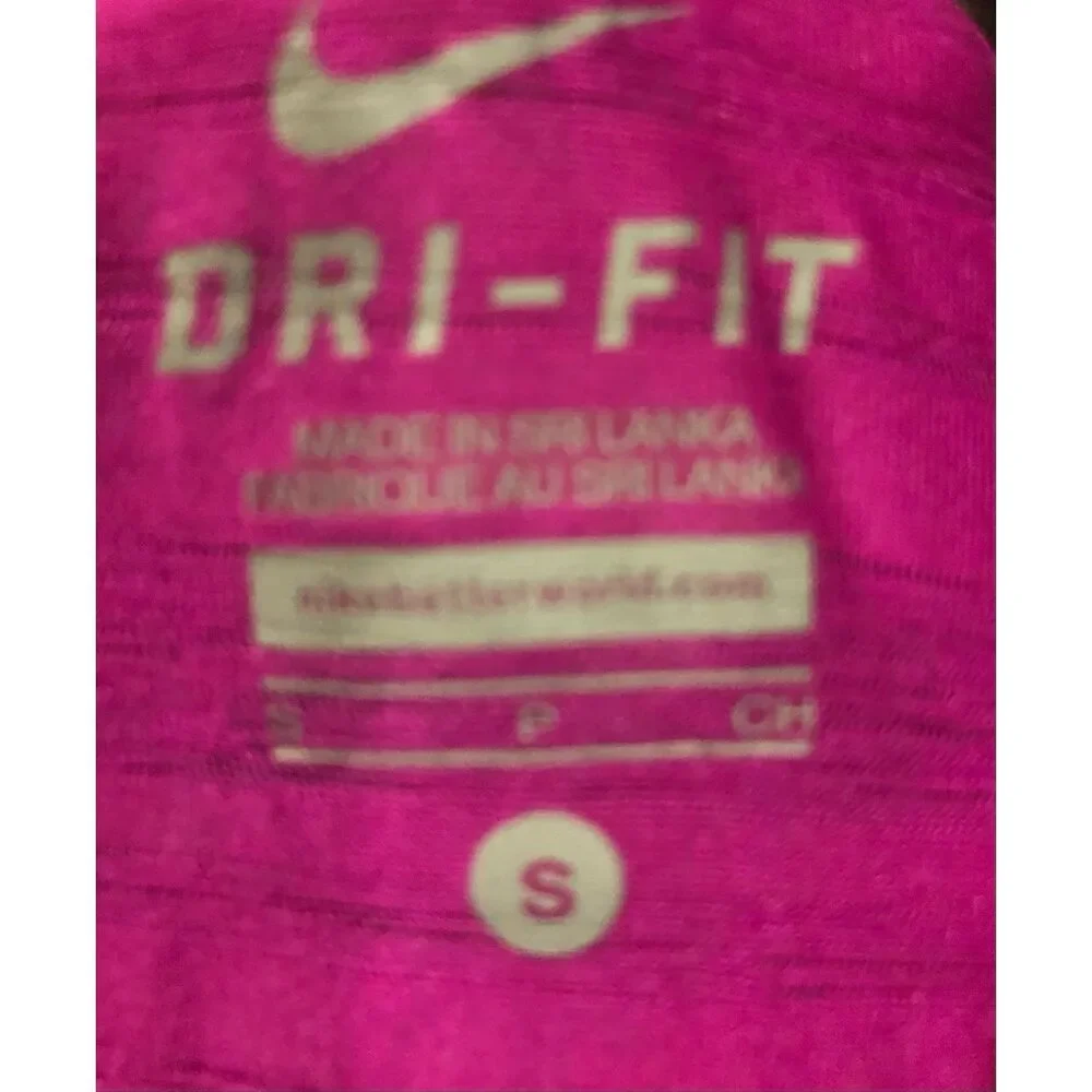Nike pink string racerback running outdoor tank top size S